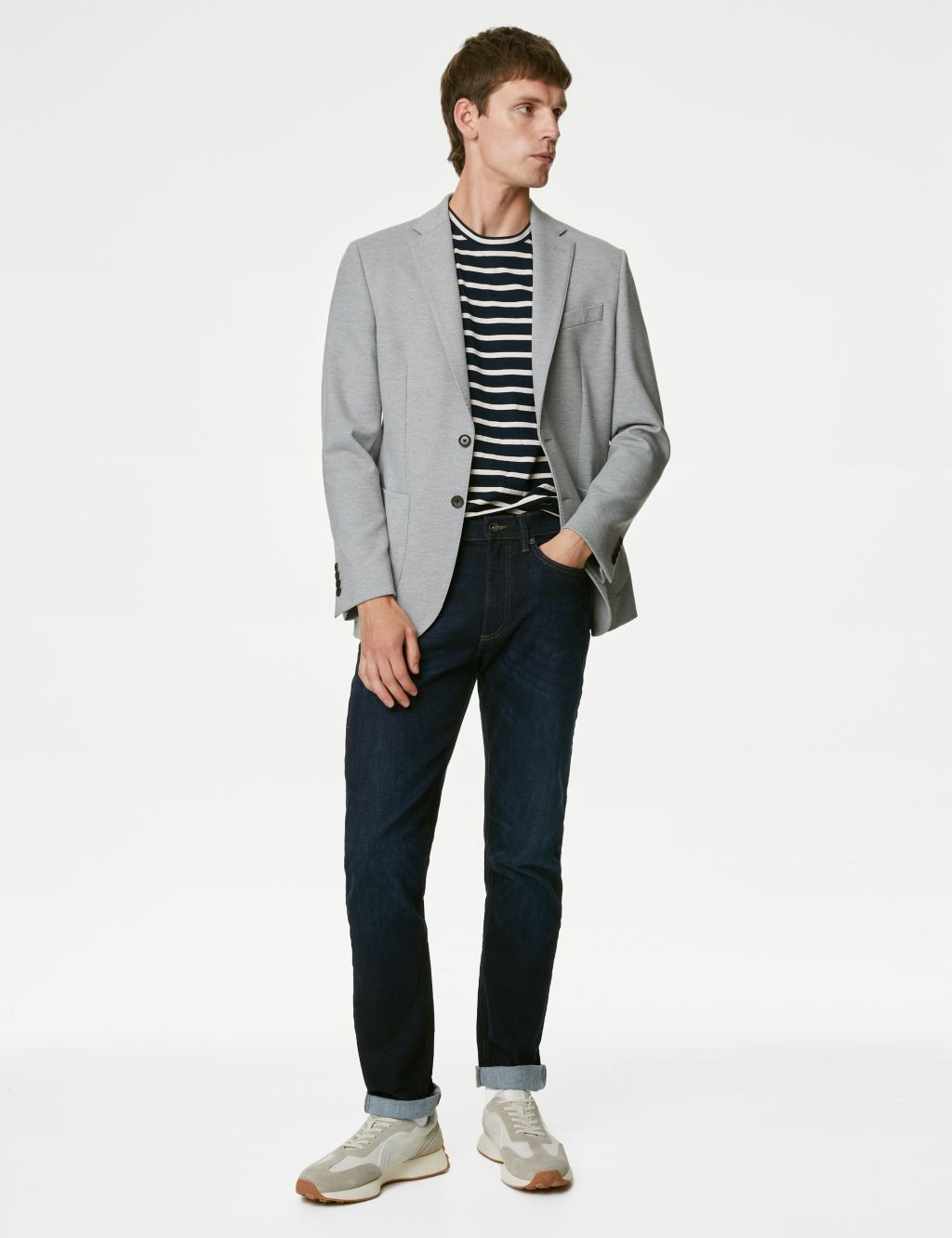 Textured Jersey Jacket with Stretch image 6