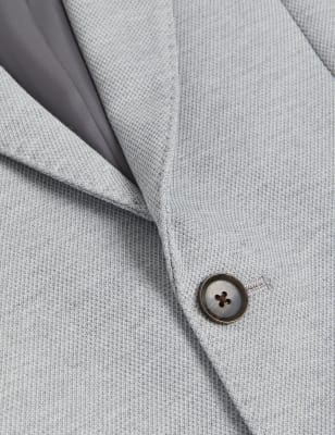

M&S Collection Textured Jersey Jacket - Light Grey, Light Grey