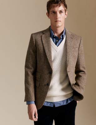 Cheap tweed blazer outlet mens