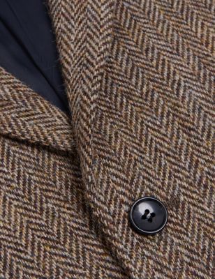 

Mens M&S Originals York Tailored Fit Harris Tweed Blazer - Neutral, Neutral