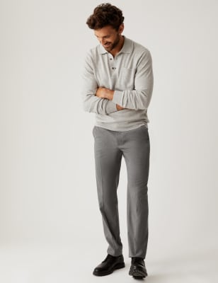 

M&S Collection Pantalón elástico de franelaMens - Grey, Grey