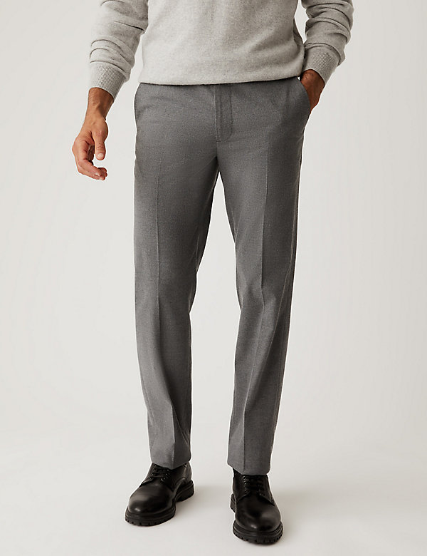 Flannel Stretch Trousers - IT
