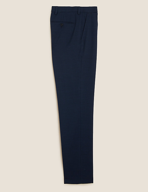 Brushed Check Stretch Trousers - JP