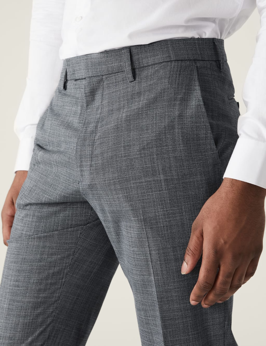 Textured Stretch Trousers image 4