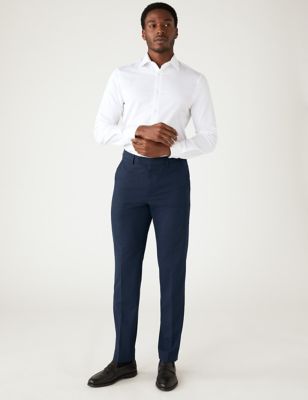 Textured Stretch Trousers