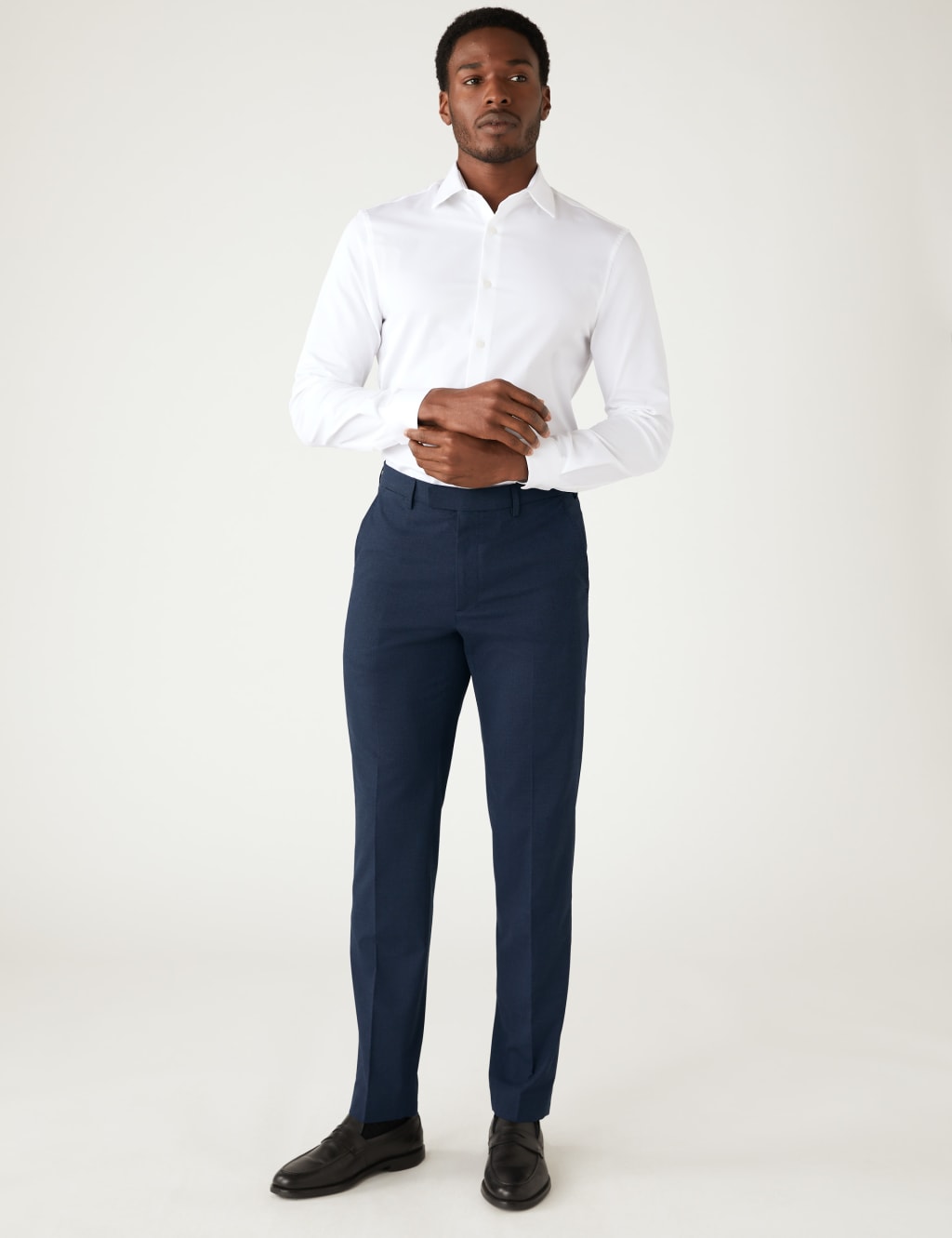 Textured Stretch Trousers image 1