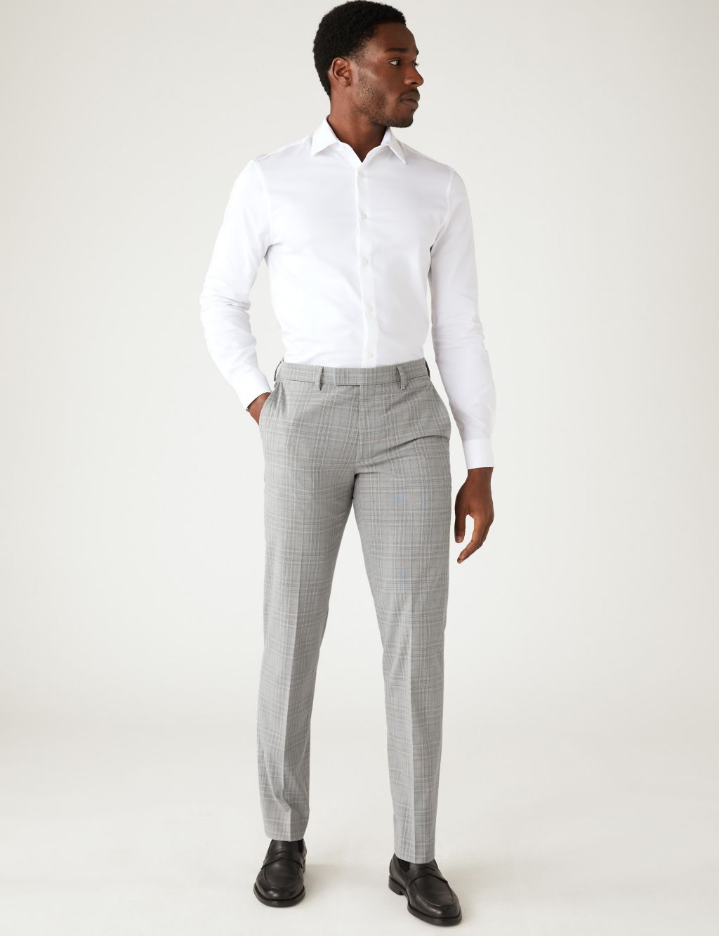 Check Stretch Trousers image 1
