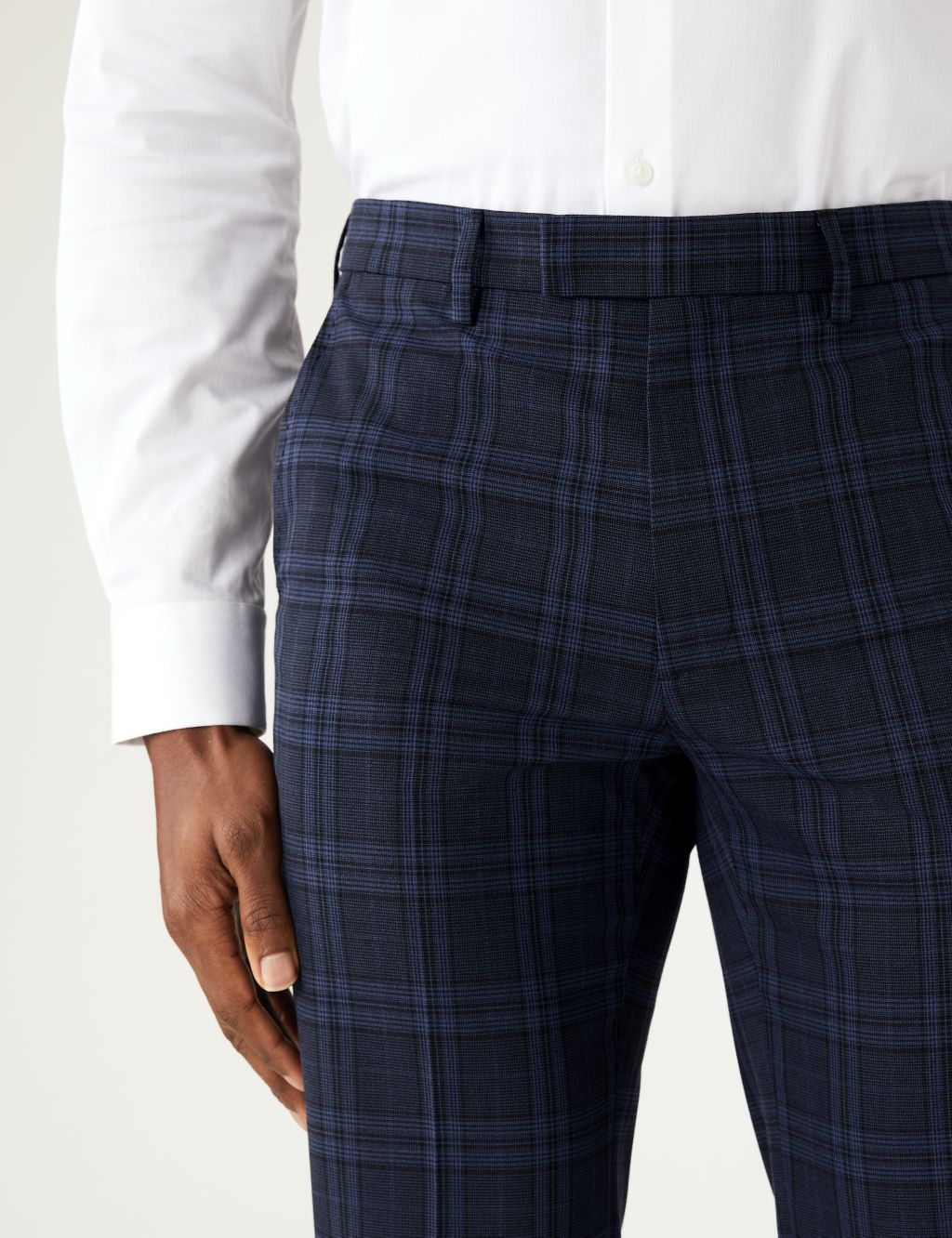 Check Stretch Trousers image 3