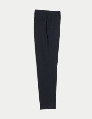 

Mens M AND S COLLECTION Textured Stretch Trousers - Navy, Navy