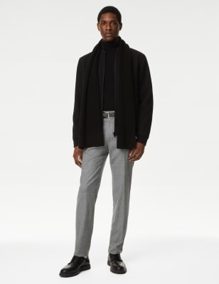 Tailored Fit Check Stretch Trousers