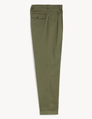 The Thorpe Cotton Rich Herringbone Trousers
