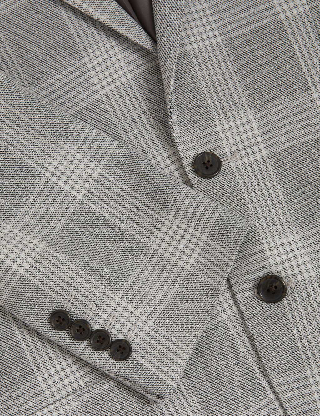 Textured Check Blazer with Stretch image 6