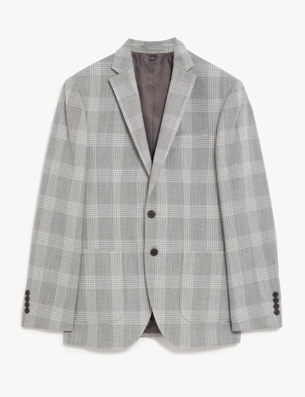 Textured Check Blazer with Stretch image 2