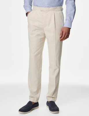 Pleat Front Tailored Trousers