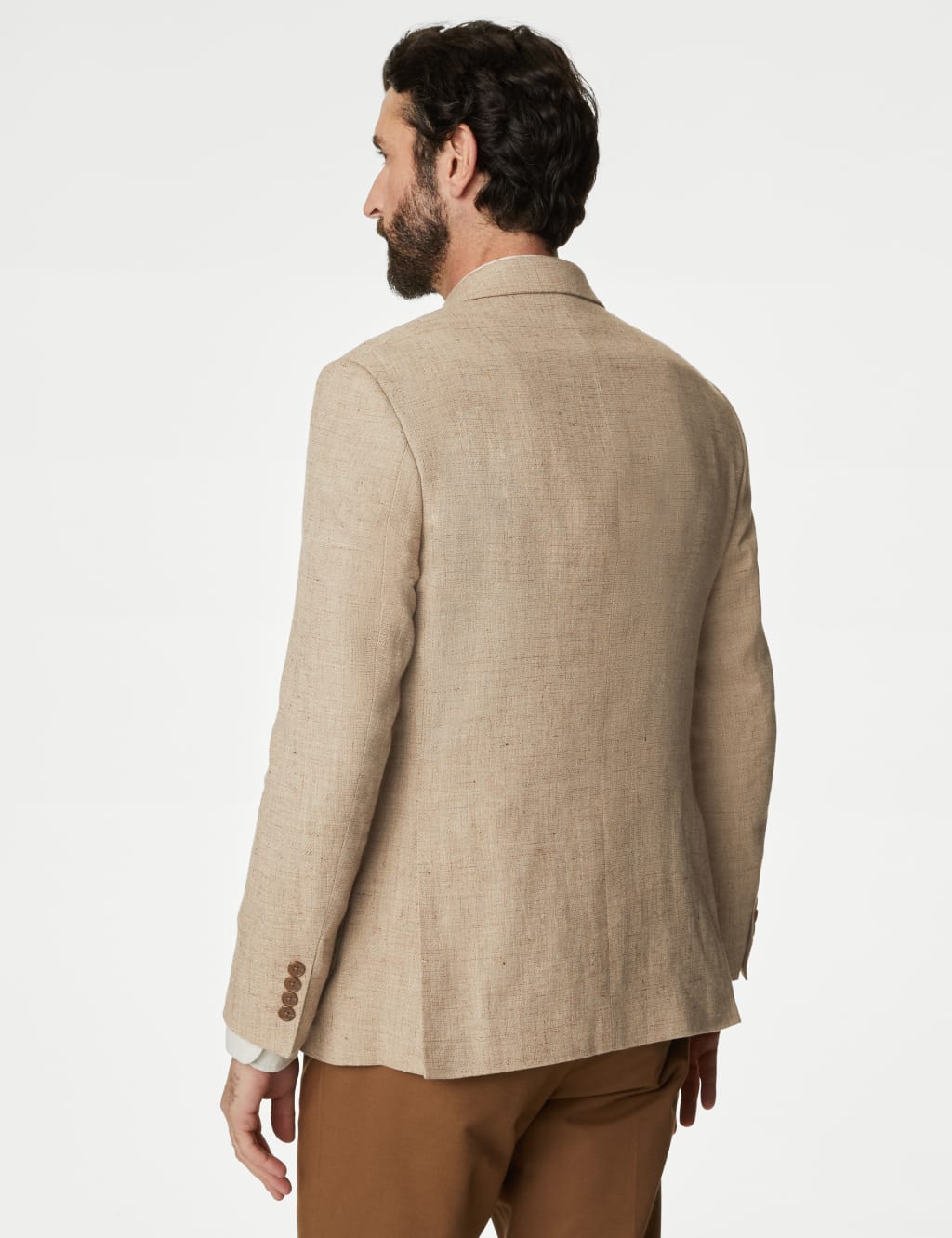 Italian Linen Blend Textured Blazer image 5