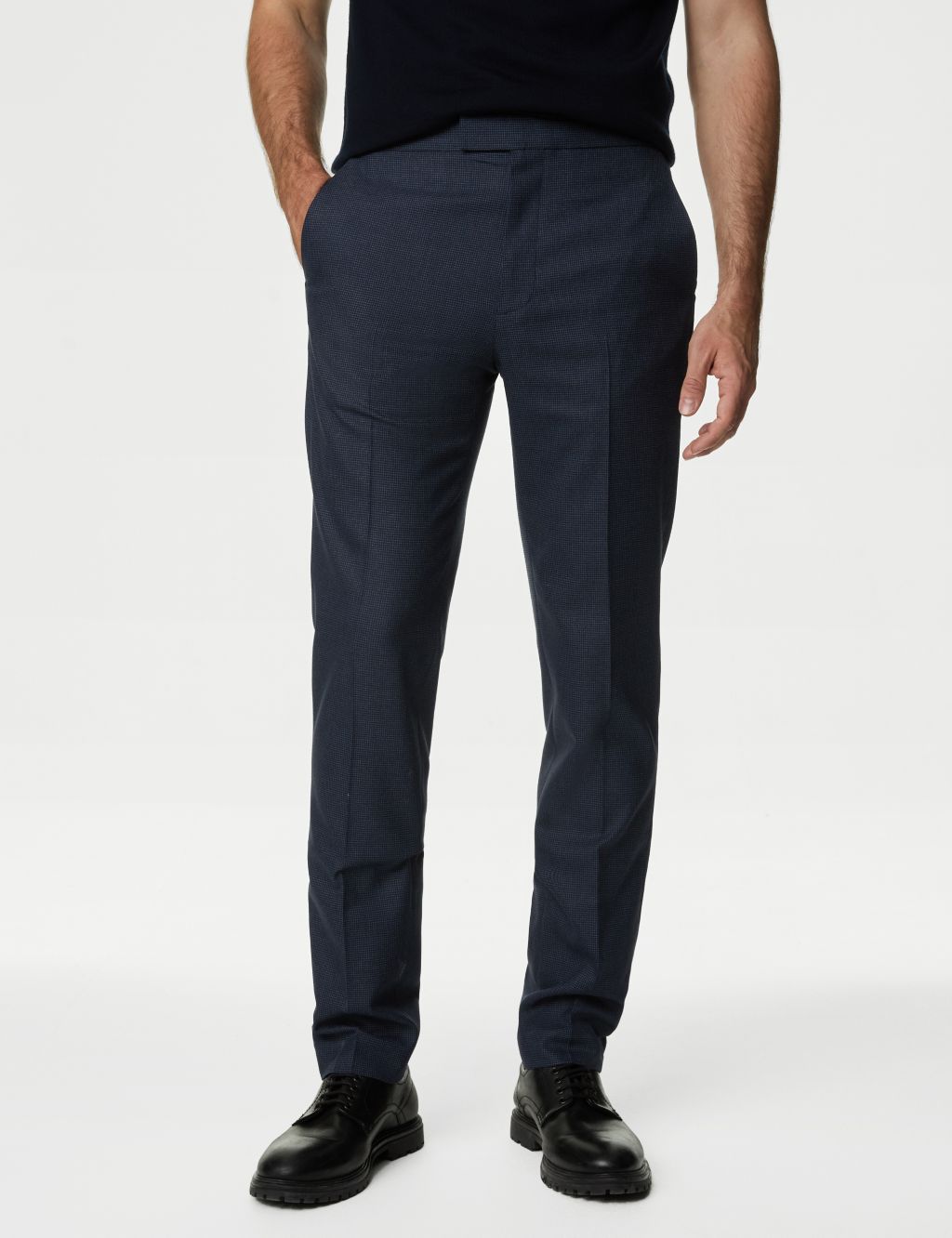 Tailored Fit Half-Elasticated Waist Trousers