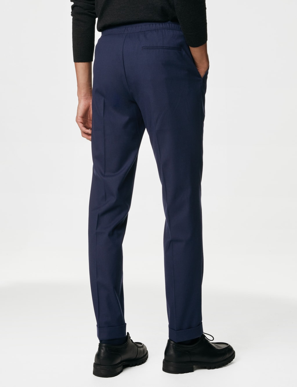 Single Pleat Brushed Stretch Trouser image 5