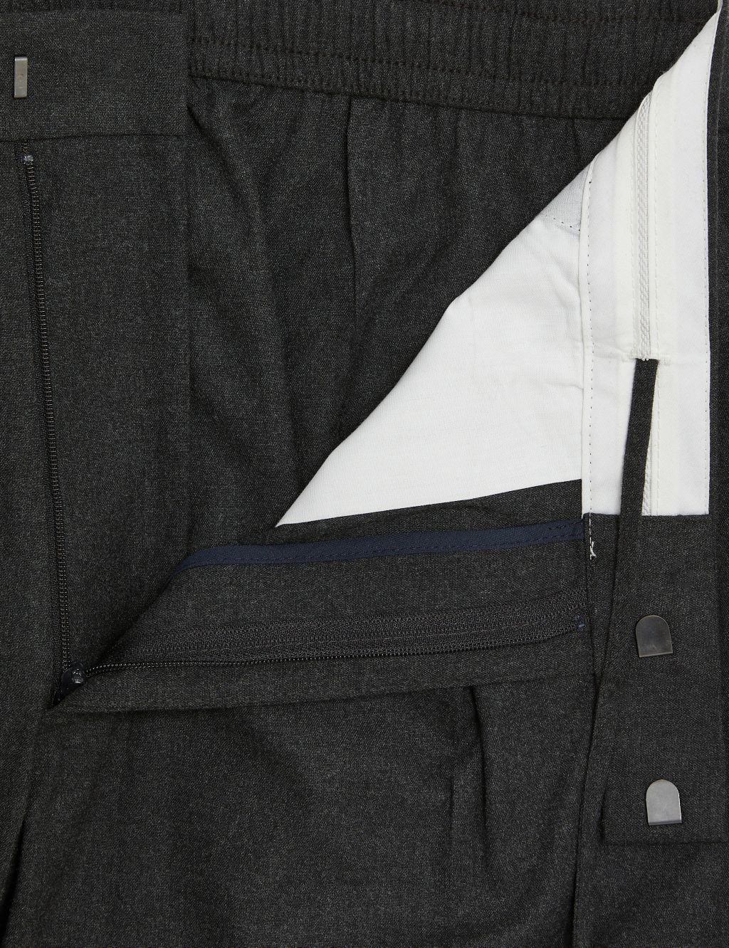 Single Pleat Brushed Stretch Trouser image 6
