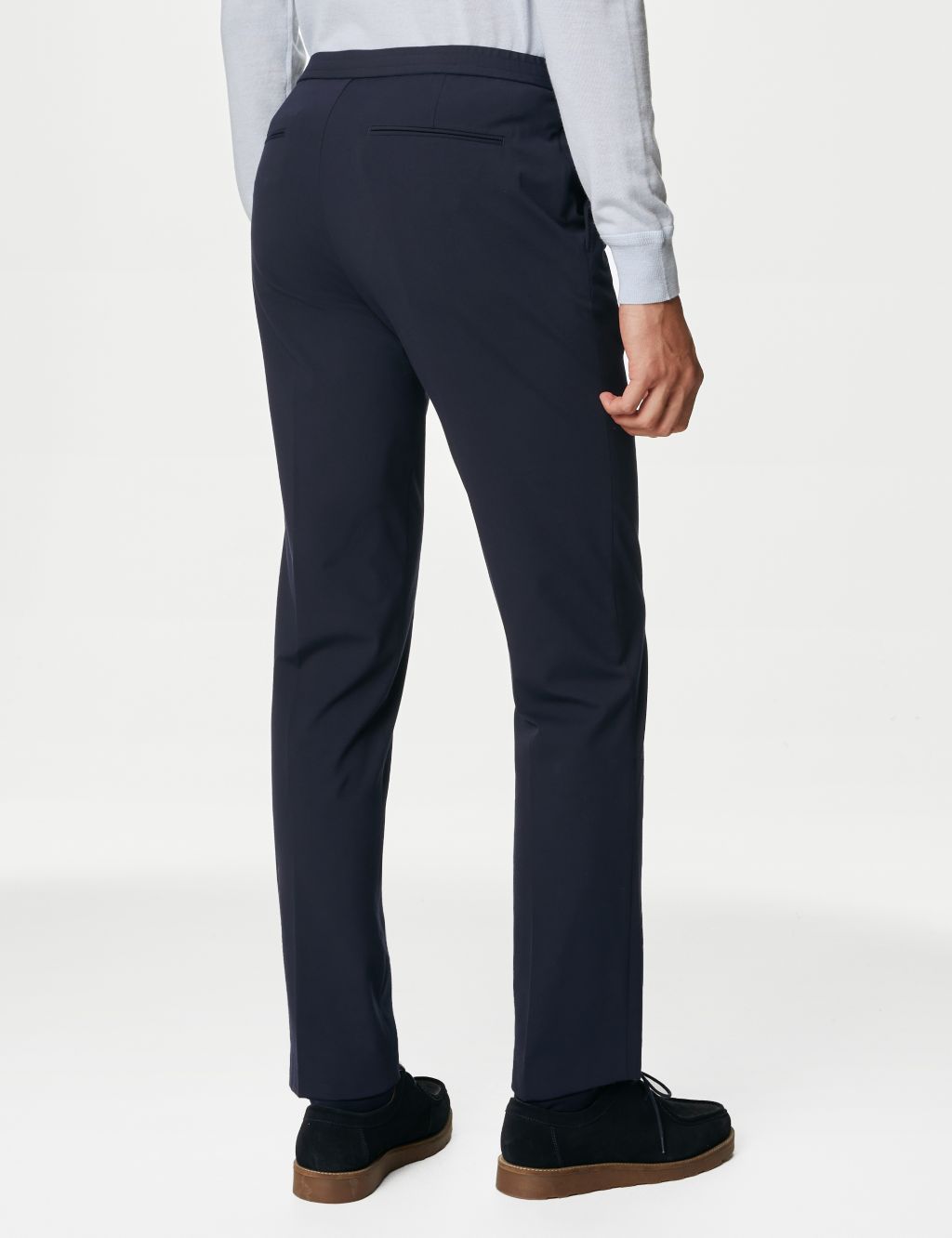 Jersey Flat Front Stretch Trousers image 5