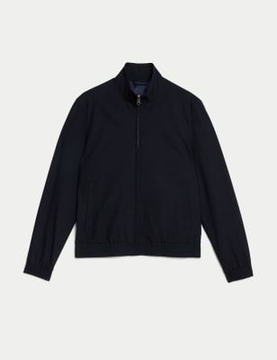 Harrington jacket outlet with funnel neck