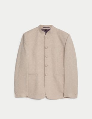 

Mens M&S Collection Textured Jacquard Jacket - Neutral, Neutral