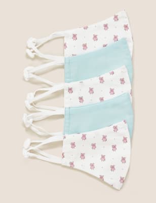 5 Pack Kids' Percy Pig&trade; Face Coverings