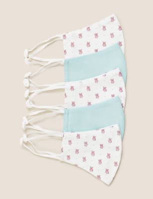 5 Pack Adult Percy Pig&trade; Face Coverings