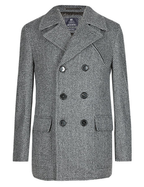 Best of British Pure Wool Pea Coat | M&S Collection | M&S