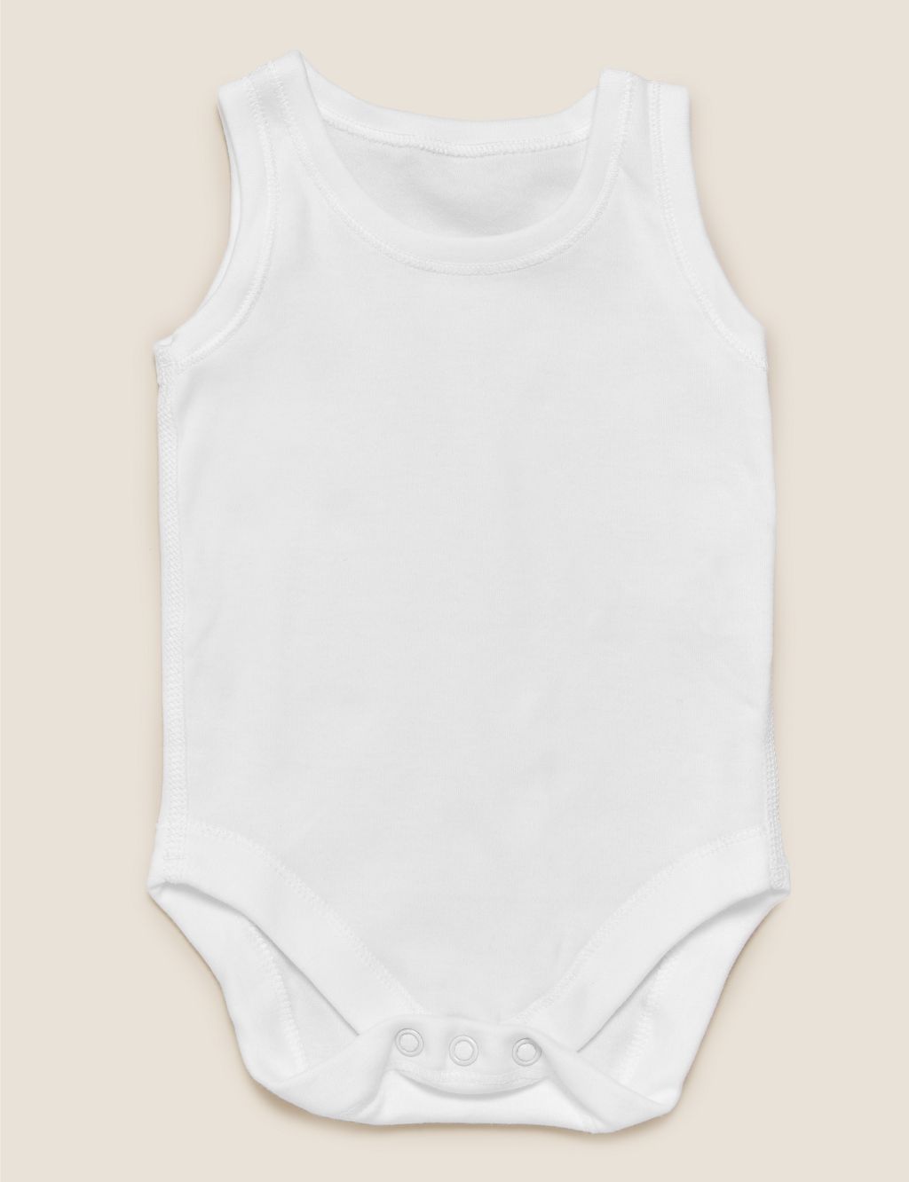 7pk Pure Cotton Sleeveless Bodysuits (5lbs-3 Yrs) image 3