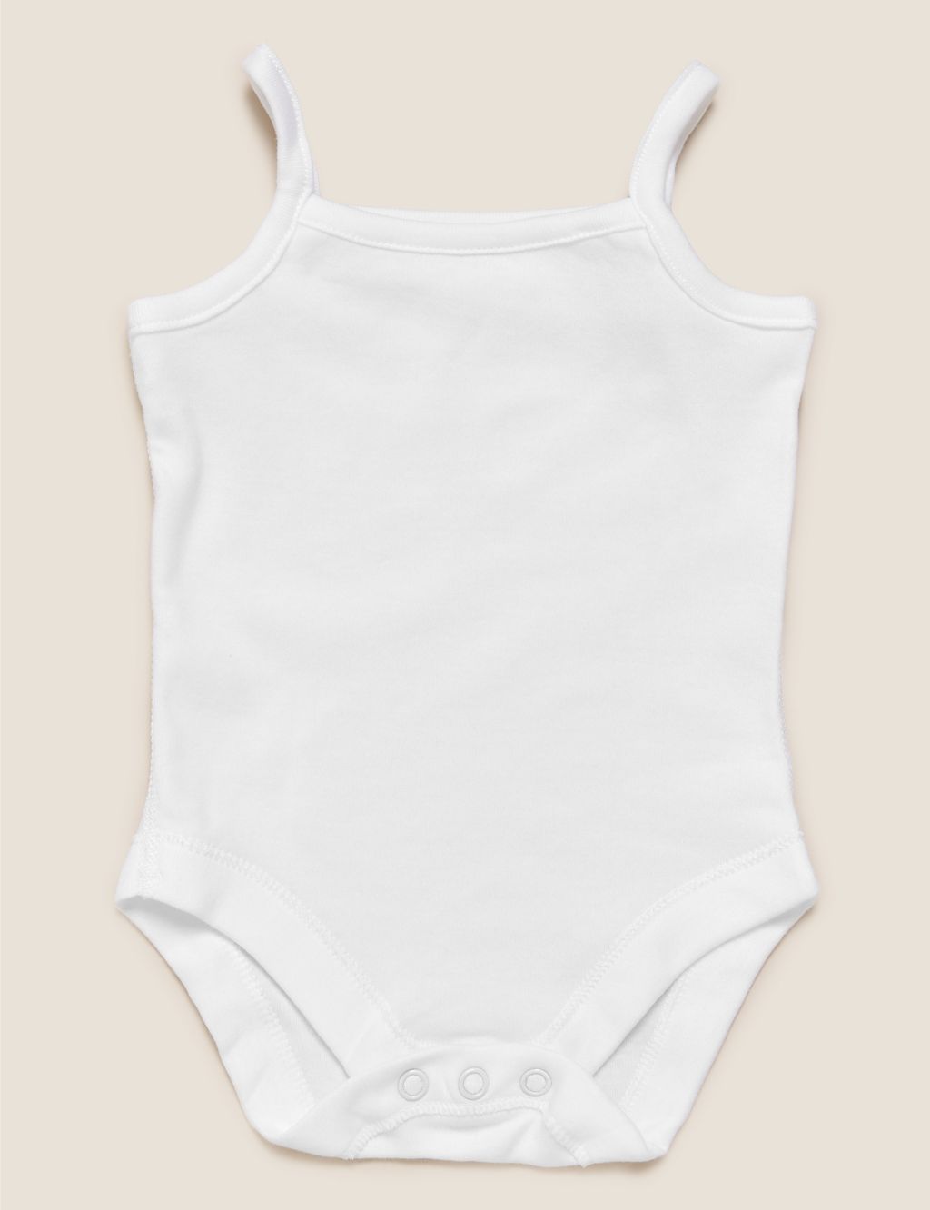 5pk Pure Cotton Strappy Bodysuits (6½lbs-3 Yrs) image 3