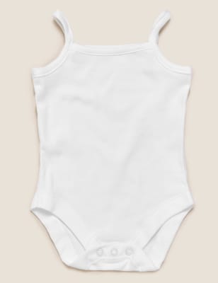 

Unisex,Boys,Girls M&S Collection 5pk Pure Cotton Strappy Bodysuits (6½lbs-3 Yrs) - White, White