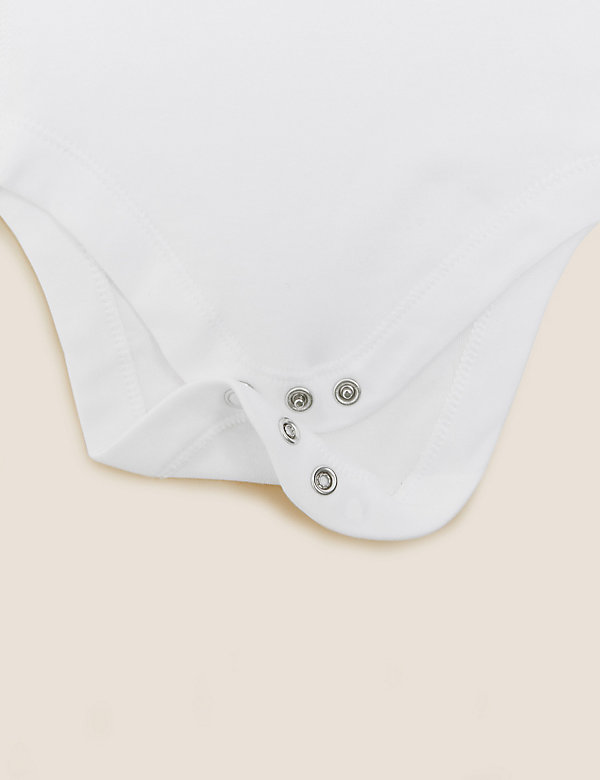 10pk Pure Cotton Short Sleeve Bodysuits (6½lbs - 3 Yrs) - DE