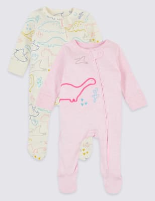 Girls dinosaur sale sleepsuit