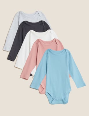 

Girls M&S Collection 5pk Pure Cotton Bodysuits (7lbs - 6½lbs) - Multi, Multi