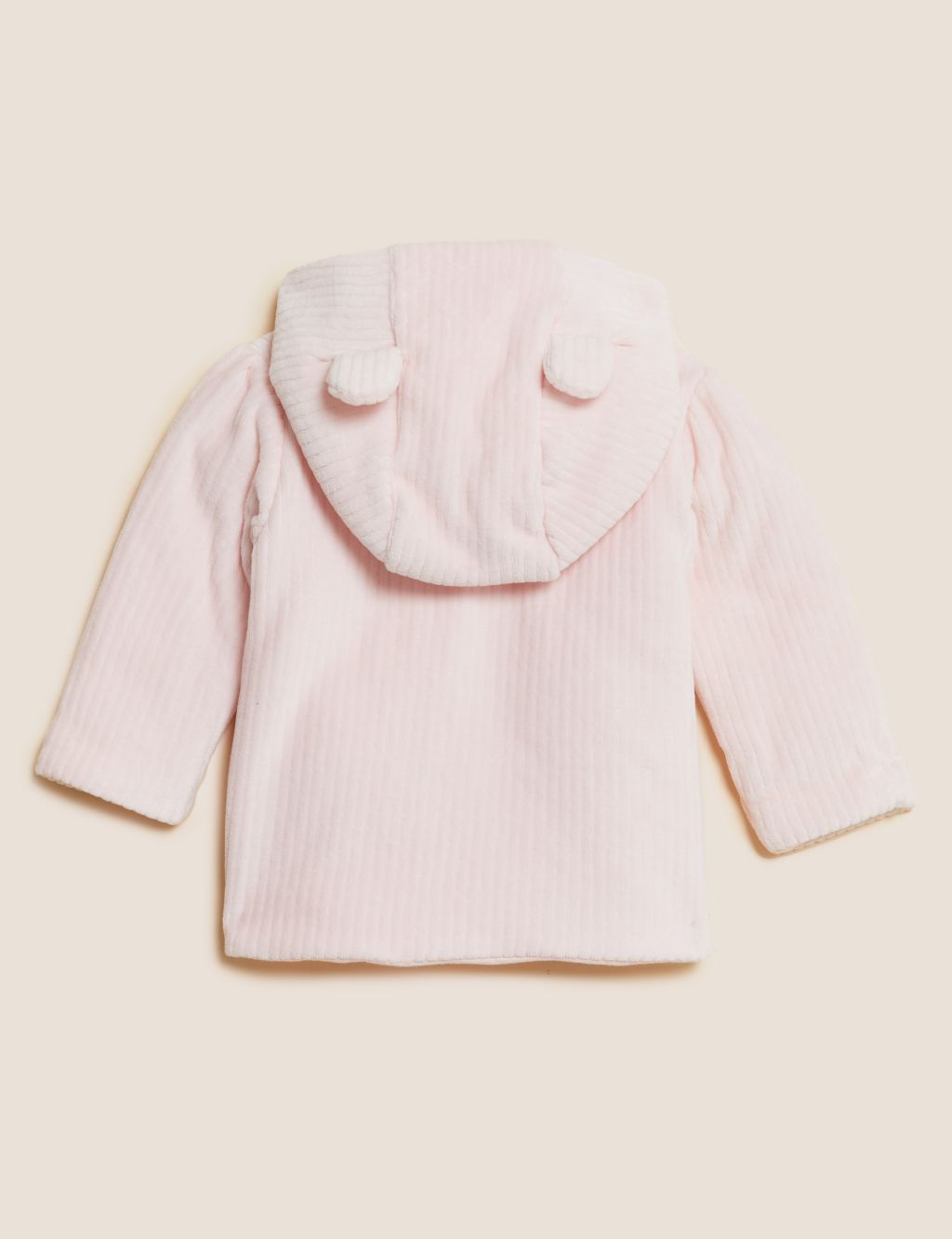 Cotton Rich Velour Hooded Jacket (0-3 Yrs) image 2