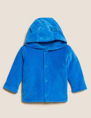 Cotton Rich Velour Hooded Jacket (0 - 3 Yrs) - HK