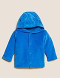 Cotton Rich Velour Hooded Jacket