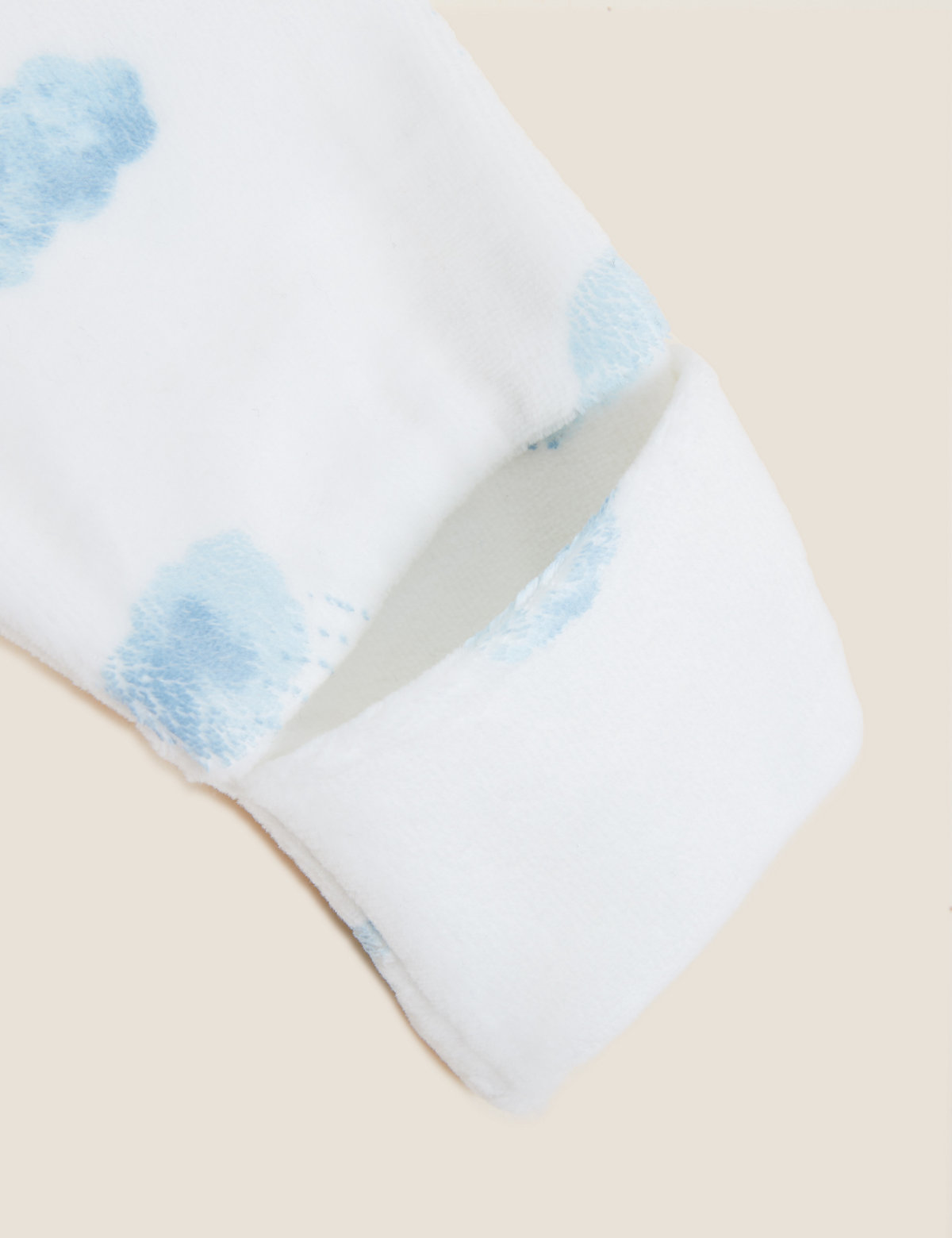 Cotton Rich Velour Cloud Sleepsuit (7lbs - 12 Mths)