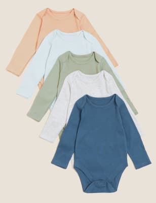 

Boys M&S Collection 5pk Pure Cotton Bodysuits (6½lbs - 3 Yrs) - Multi, Multi