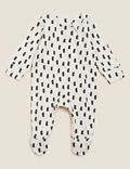 2pk Pure Cotton Patterned Sleepsuits (0-3 Yrs)