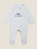 2pk Pure Cotton Patterned Sleepsuits (0-3 Yrs)