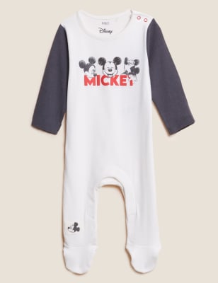 

M&S Collection Pack de 2 pijamas para bebé 100% algodón de Mickey Mouse™ (0-3 años) - Cream Mix, Cream Mix