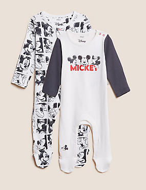 Pack de 2 pijamas para bebé 100% algodón de Mickey Mouse™ (0-3&nbsp;años)