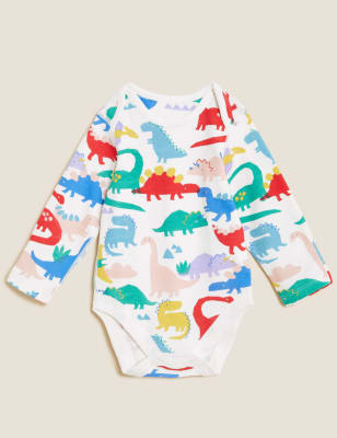 

Boys M&S Collection 5pk Pure Cotton Dinosaur Bodysuits (61/2lbs - 3 Yrs) - Multi, Multi