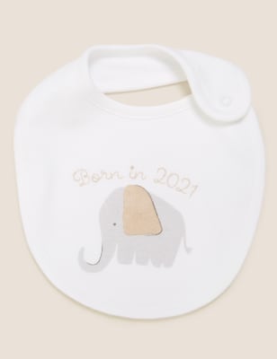 

Unisex,Boys,Girls M&S Collection Pure Cotton Slogan Bib - Ivory, Ivory