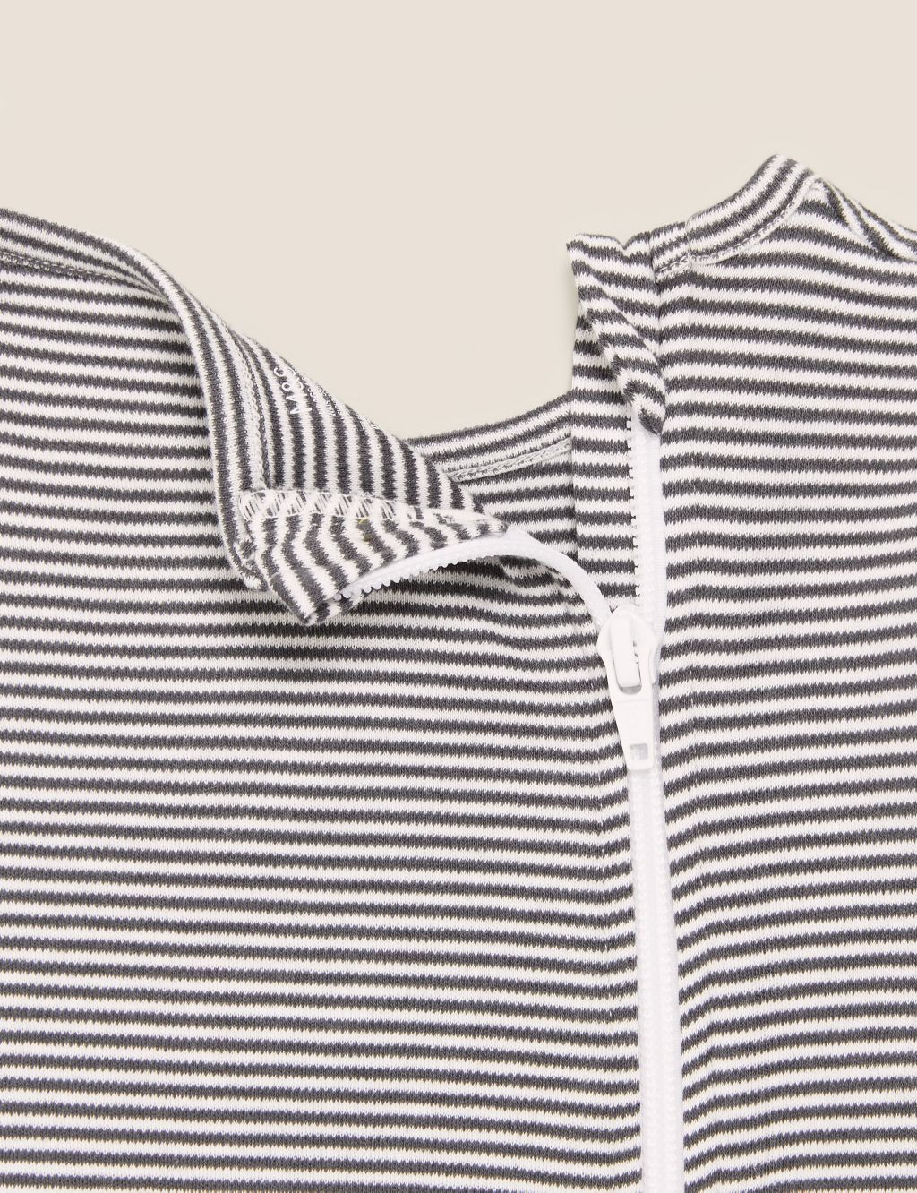 Adaptive Pure Cotton Striped Sleepsuit (3-16 Yrs) image 2