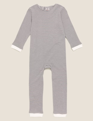 

Unisex,Boys,Girls M&S Collection Adaptive Pure Cotton Striped Sleepsuit (3-16 Yrs) - Black Mix, Black Mix