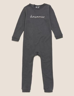 

Unisex,Boys,Girls M&S Collection Adaptive Pure Cotton Slogan Sleepsuit (3-16 Yrs) - Anthracite, Anthracite