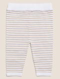 2pc Organic Cotton Striped Knitted Outfit (7lbs- 12 Mths)