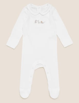 

Unisex,Boys,Girls M&S Collection Pure Cotton Animal Sleepsuit (7lbs - 12 Mths) - Ivory, Ivory